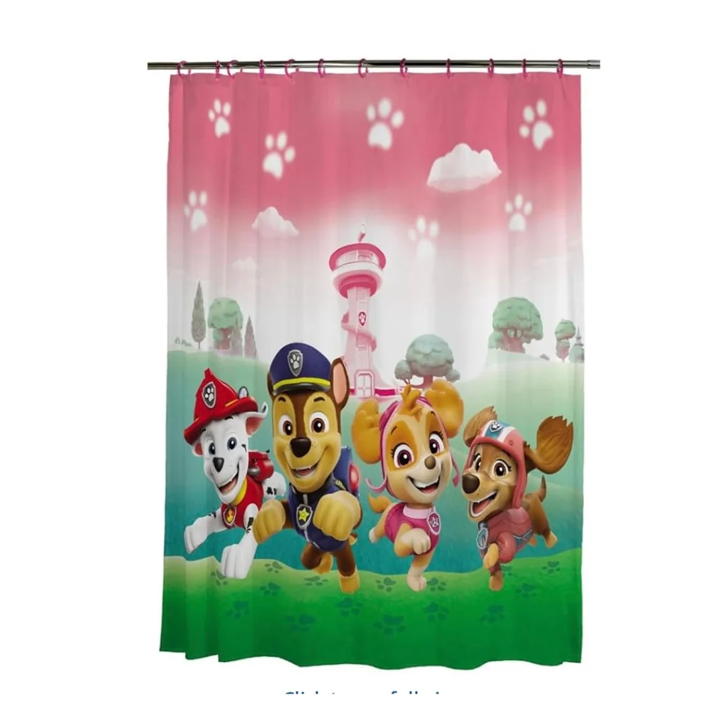 New Paw Patrol Kids Shower Curtain 72x72, Chase Marshall Skye